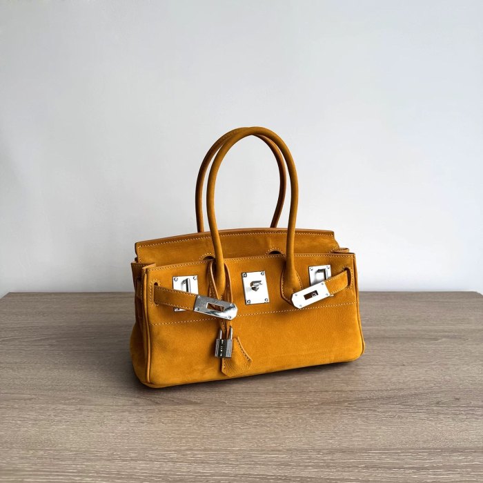 Platinum Suede Top-Handle Bag | Silver Hardware