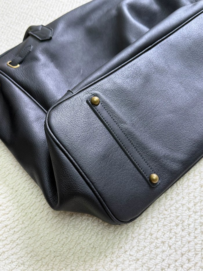 Platinum Water-Dyed Leather Tote