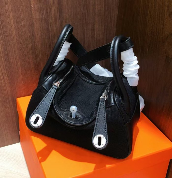 Mini  Canvas & Swift Leather Bag