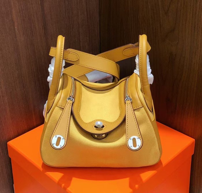 Mini  Canvas & Swift Leather Bag