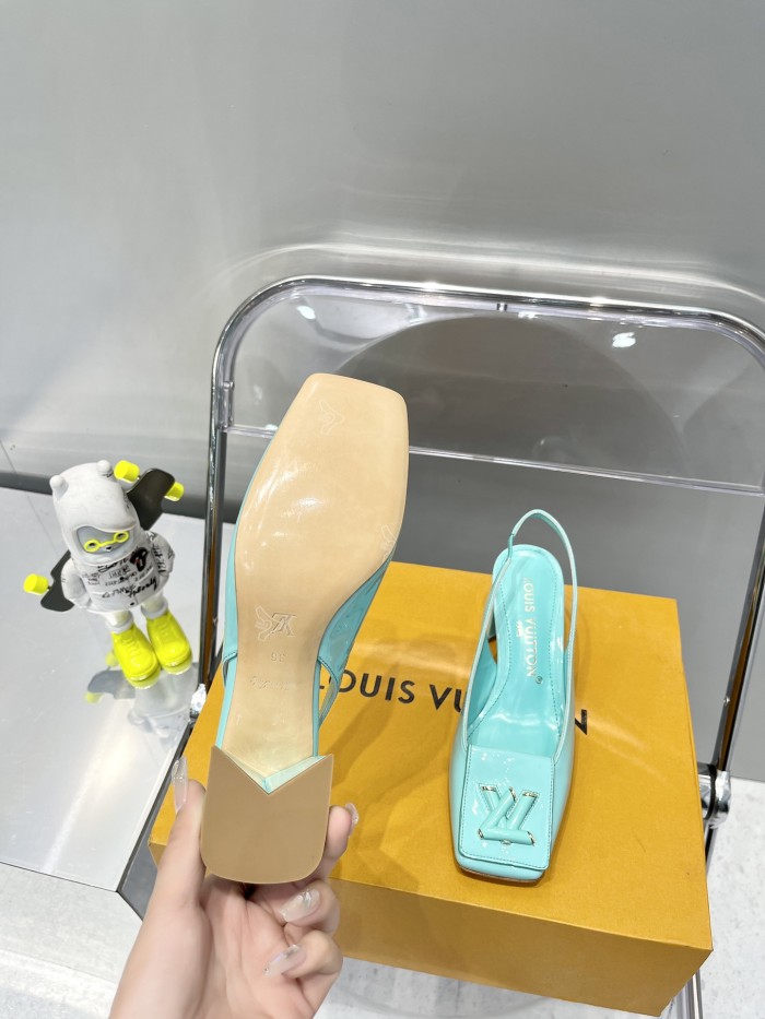 Louis Vuitton shake High heels 5cm Sky blue whit box 87