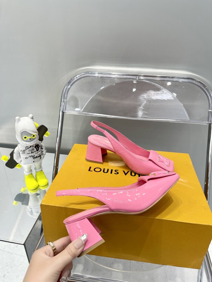 Louis Vuitton shake High heels 5cm Pink whit box 86