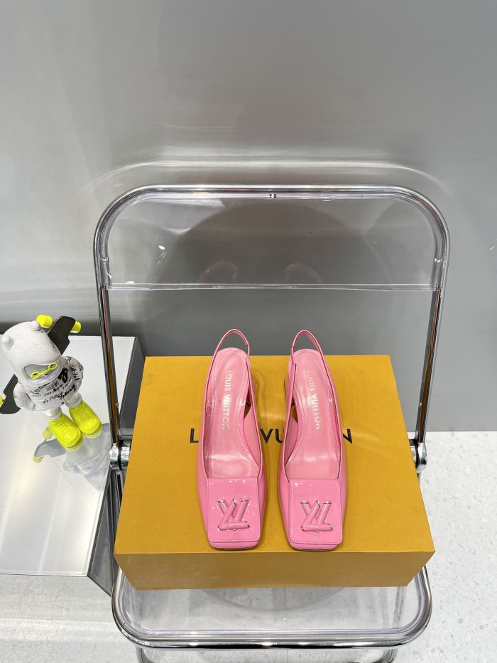 Louis Vuitton shake High heels 5cm Pink whit box 86