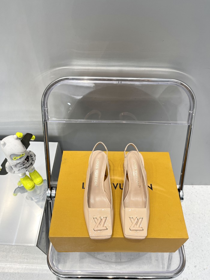 Louis Vuitton shake High heels 5cm Khaki color whit box 85