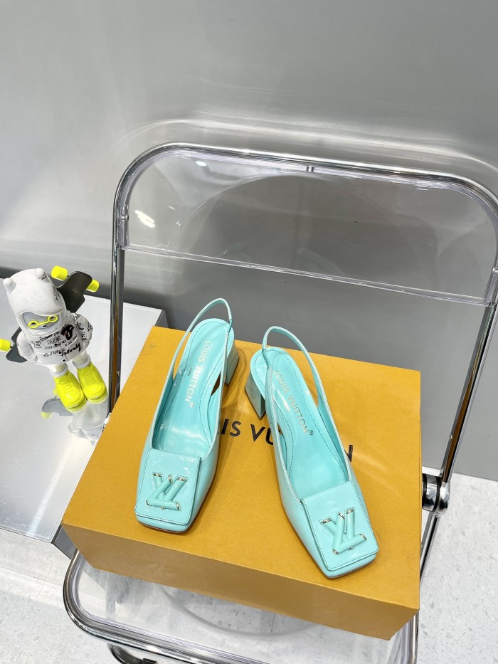 Louis Vuitton shake High heels 5cm Sky blue whit box 87