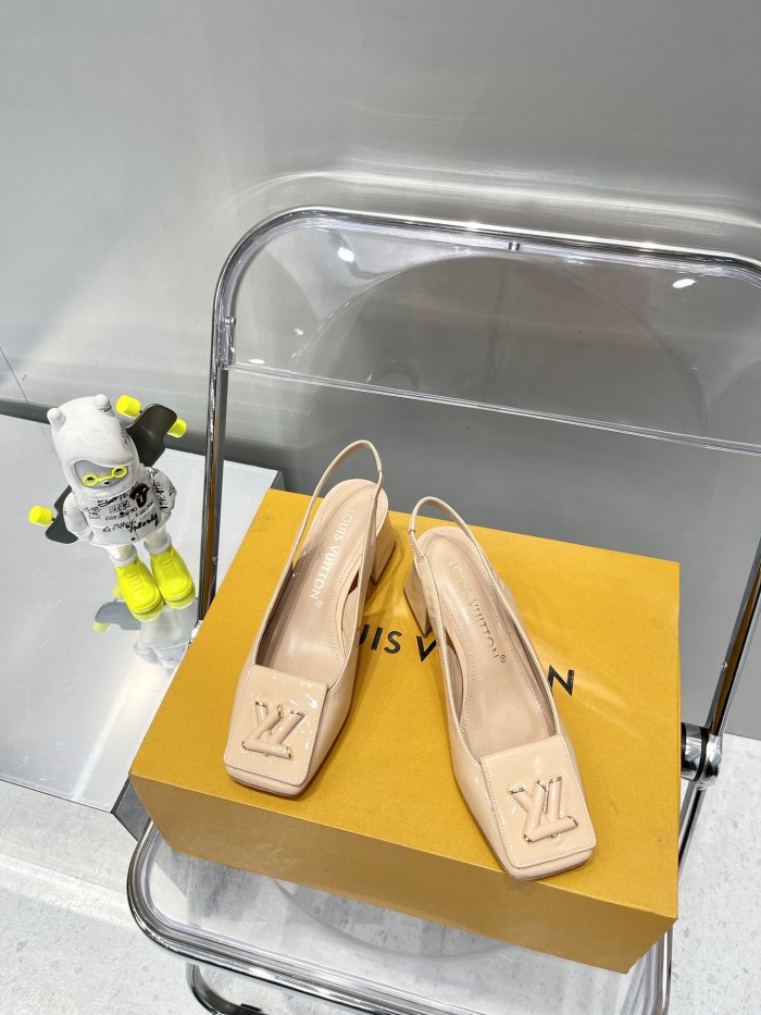 Louis Vuitton shake High heels 5cm Khaki color whit box 85
