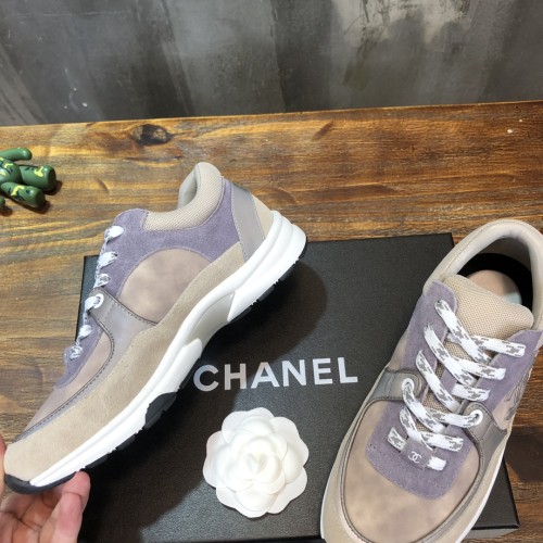 Chanel Fabric & Suede Calfskin Low Top Sneaker 46