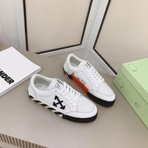 OFF-WHITE Vulcanized Low leather Canvas White Black