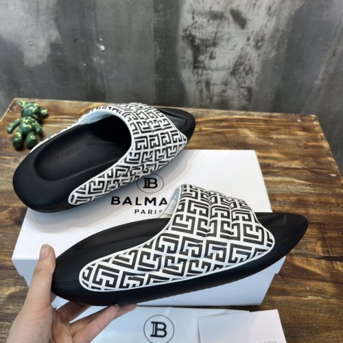Balmain Quilted leather B-IT mules 12