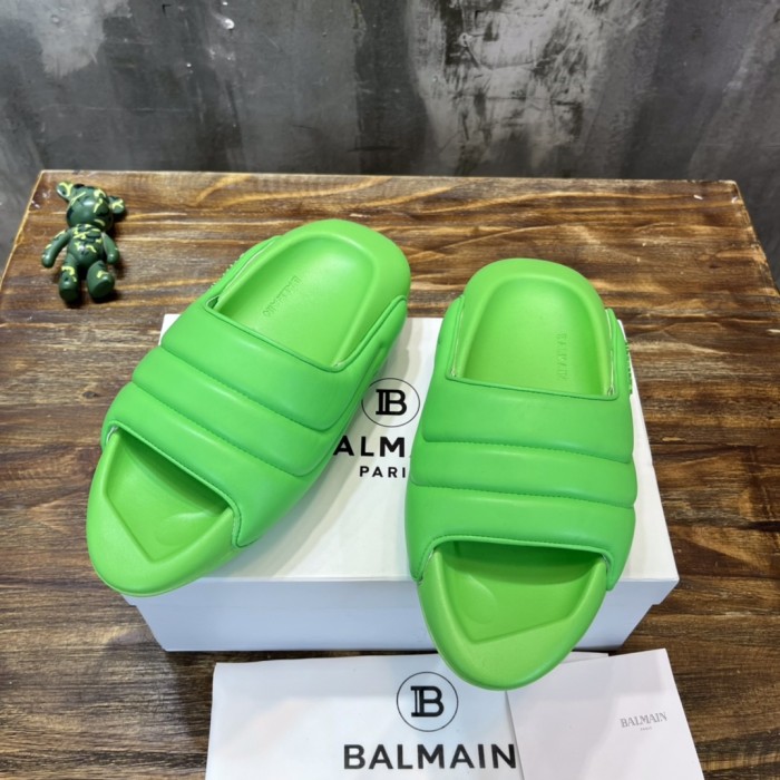 Balmain Quilted leather B-IT mules 5