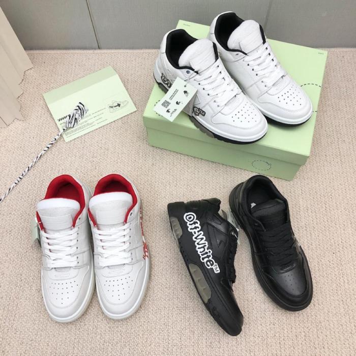 OFF-WHITE Out Of Office OOO Low Tops Off-White White Black
