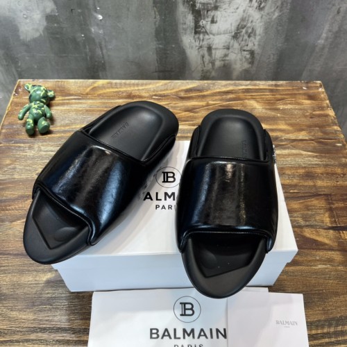 Balmain Quilted leather B-IT mules 11