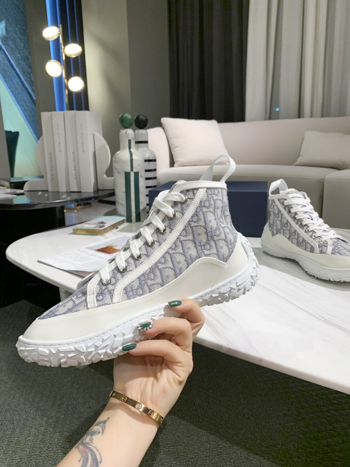 Dior B28 High-Top Oblique Jacquard and Rubber Sneaker 1