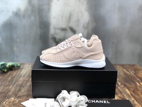 Chanel Fabric & Suede Calfskin Low Top Sneaker 27