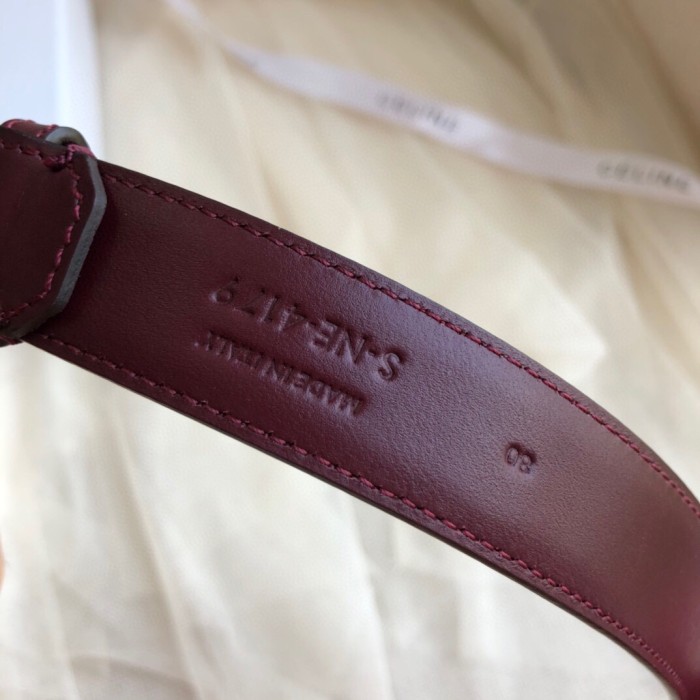 Celine Women's Leather Belt Width 2.5cm 3