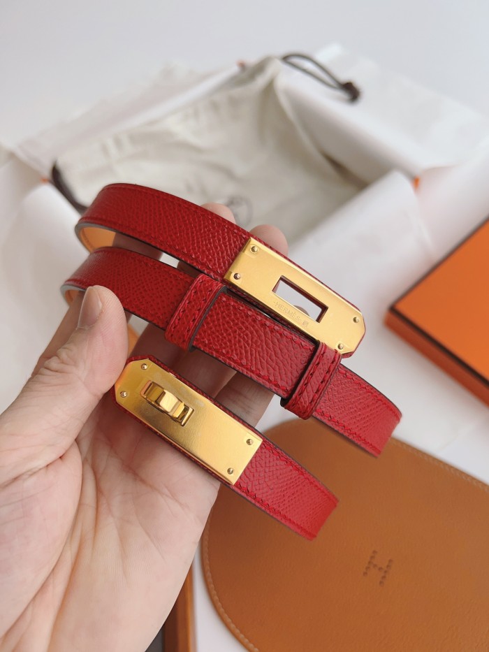 Hermes belt palm print classic length can be pulled length (width 1.8cm)