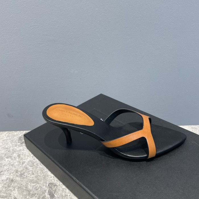 Saint Laurent leather high heels, heel height 6cm