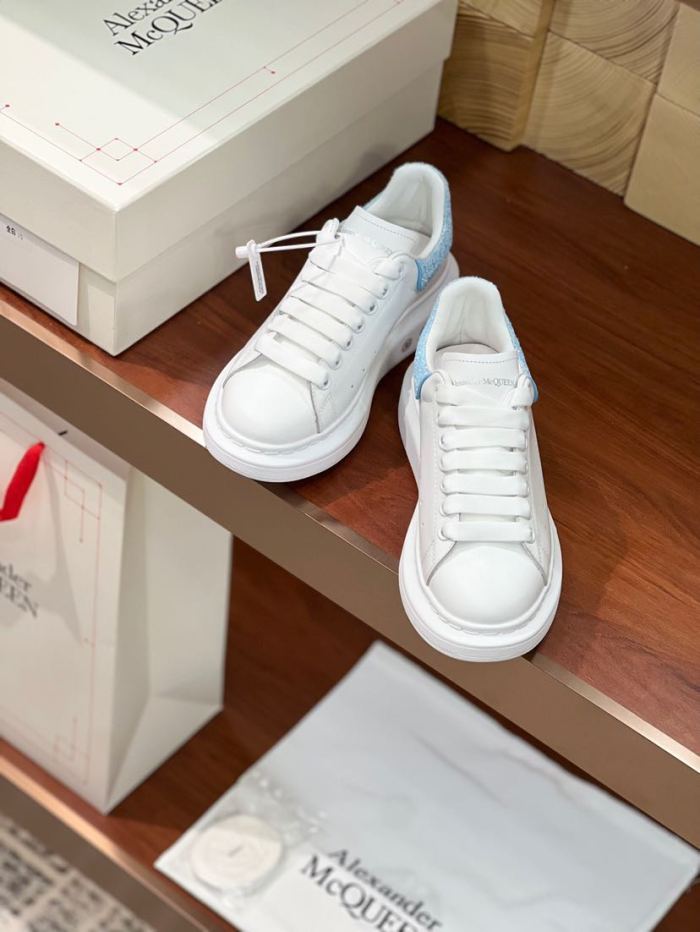 Alexander McQueen Oversized Sneaker in White Sky Blue
