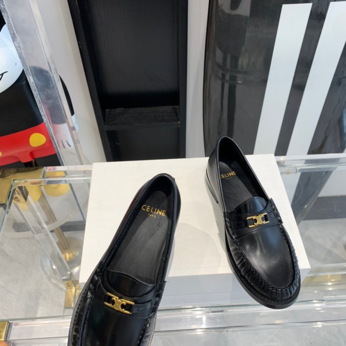 CELINE LUCO TRIOMPHE loafers black