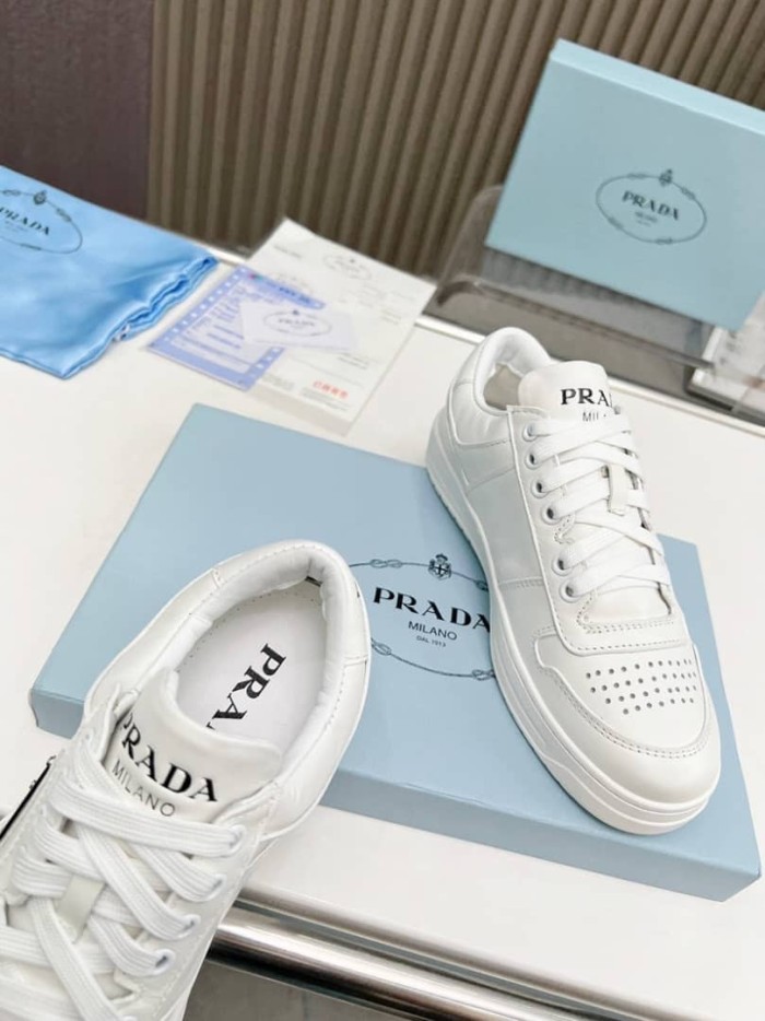 Prada Downtown Low Top Sneakers Leather
