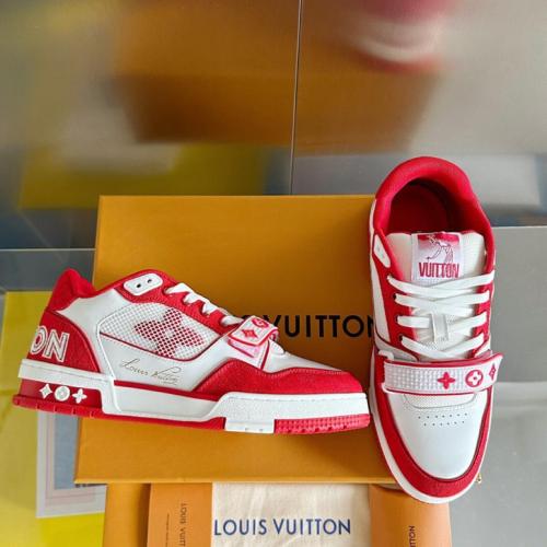Louis Vuitton Trainer Red Monogram Denim