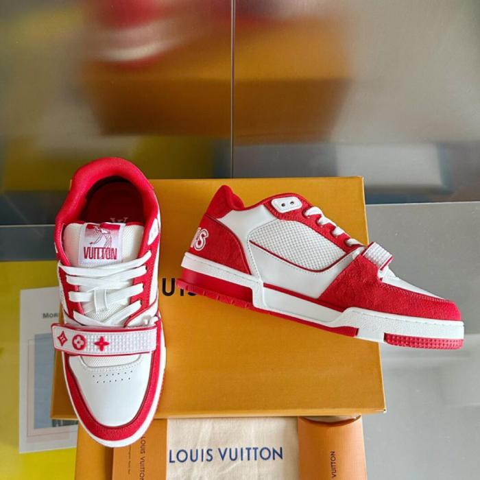 Louis Vuitton Trainer Red Monogram Denim
