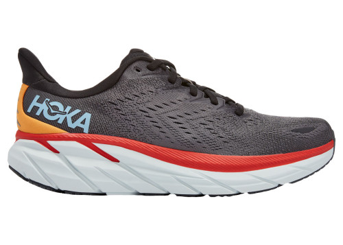 Hoka One One Clifton 8 Anthracite Castlerock Red