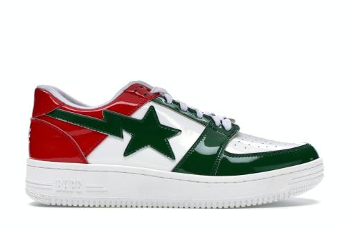 A Bathing Ape Bape Sta Low Green White Red (2019)