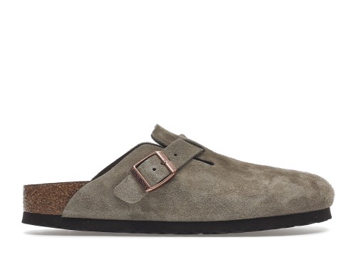Birkenstock Boston Soft Footbed Suede Taupe (Narrow Fit)