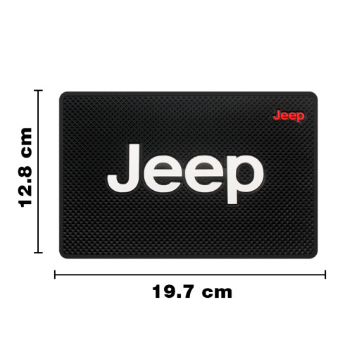 Car Logo Anti Slip Mat Dashboard Phone Holder Waterproof Silicone Pad Accessories For Jeep Renegade Compass Grand Cherokee YJ TJ