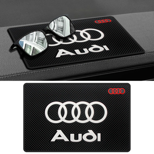 Car Logo Anti Slip Mat Glasses Phone Holder Non-Slip Pads Sticker Accessories For Audi A3 8P 8V A4 B8 B6 A6 C6 C5 Q2 Q3 Q5 Q7 Q8