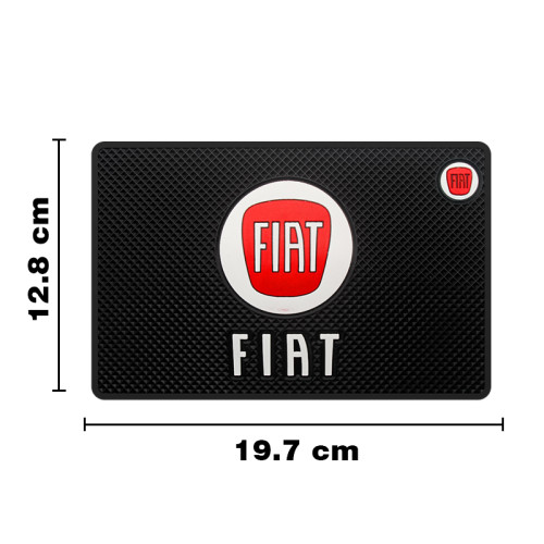 Car Logo Non-Slip Mat Dashboard Sticky Silicone Anti-slip Pad Phone Glasses Stand For Fiat Panda Bravo Punto Linea Croma 500 595