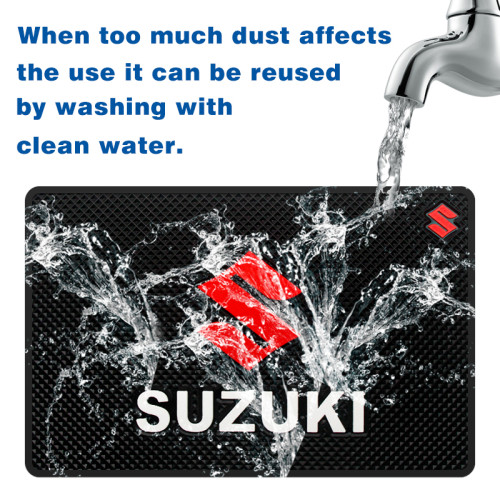 Car Logo Sticky Anti Slip Mat Phone Holder Waterproof Non-Slip Pads Accessories For Suzuki Grand Vitara Baleno SX4 Swift Jimny IGNIS ALTO Samurai
