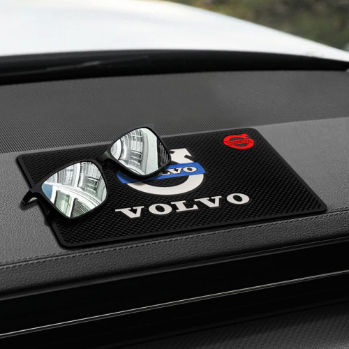 Car Logo Anti Slip Mat Phone Holder Waterproof Non-Slip Pads Accessories For Volvo AWD C30 C70 S60 S80 S90 T6 V40 V50 V60 V70 V90 XC40 XC60 XC70 XC90 S40 