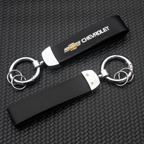Car Styling Printed Keychain 3D Metal Emblem Keyring High Quality Leather Key Chain For Chevrolet Cruze Captiva Aveo Trax Onix S