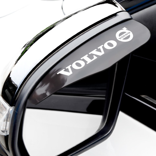 2Pcs Car Rearview Mirror Rainproof Eyebrow Rain Covers Flexible New Rubber Rain Blade For Volvo AWD C30 C70 S60 S80 S90 T6 V40 V50 V60 V70 V90 XC40 XC60 XC70 XC90 S40 