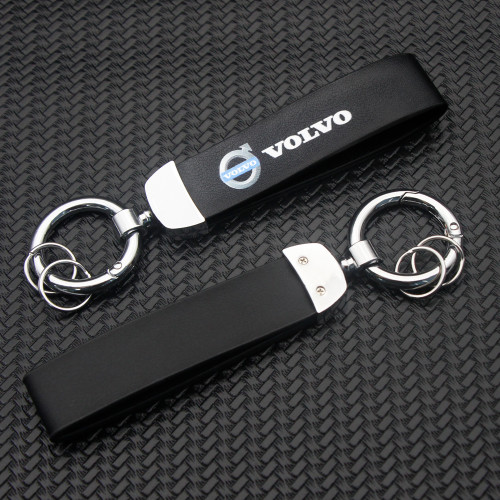 Leather Car Printed Keychain 3D Metal Keyrings Auto Badge Key Chain Accessories Gifts For Volvo XC40 XC60 XC90 XC70 S60 S80 S90 C30 V70 V90 V50