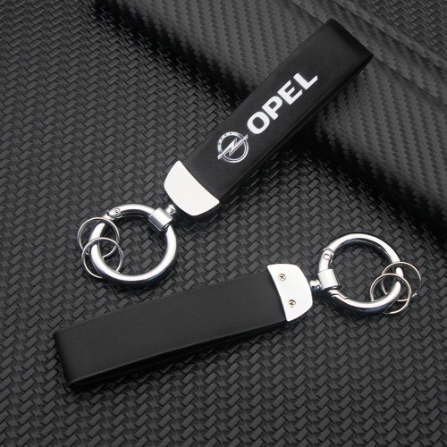 Leather Car Keychains Fashion Auto Logo Printed Key Chain Accessories For Opel Astra J H G Insignia Mokka Corsa D Vectra C