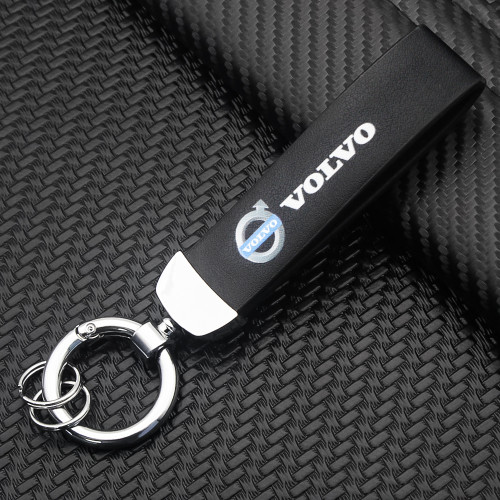 Leather Car Printed Keychain 3D Metal Keyrings Auto Badge Key Chain Accessories Gifts For Volvo XC40 XC60 XC90 XC70 S60 S80 S90 C30 V70 V90 V50