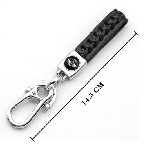 Car Keychain 3D Metal Leather Keyring Fashion logo Key Chain For BMW Mini Cooper S Countryman F60 2017