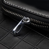 Genuine Leather Car Key Case Zipper Key Coin Wallet Men Multifunctional Keychain Bag For Chevrolet Equinox Silverado Trailblazer