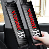 2PC Car Safety Belt Shoulder Cover Breathable Protection Seat Belt Padding Pad Auto Interior Accessories For Honda Mugen Power Civic Accords CRV Hrv Fit Odyssey
