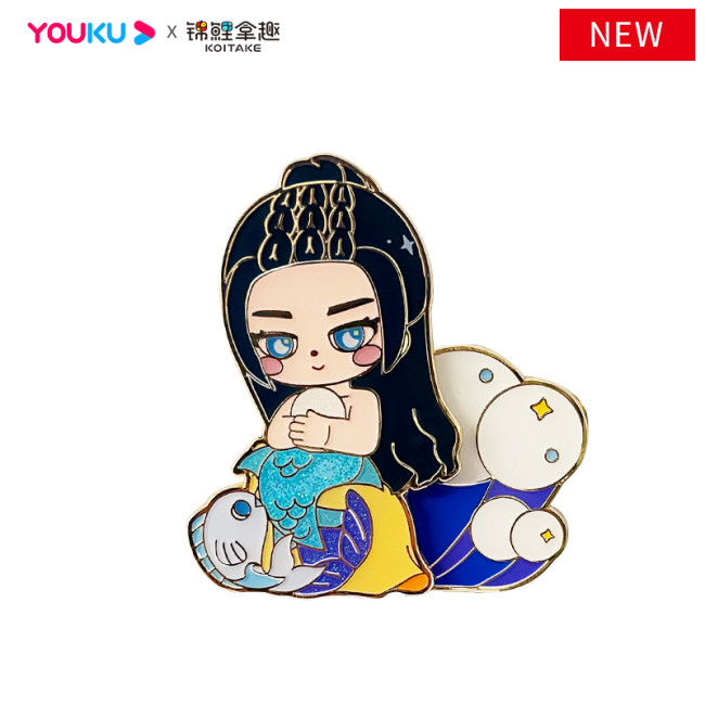  YOUKU x KOITAKE The Blue Whisper Official Crossover Chibi Badge