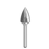 (Model G)Tungsten Carbide Burr Rotary File Shank Diameter 6mm Radius End Shape Single/Double Cut for Die Grinder Drill Bits