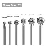 (Model D)Tungsten Carbide Burr Rotary File Shank Diameter 6mm Single/Double Cut for Die Grinder Drill Bits