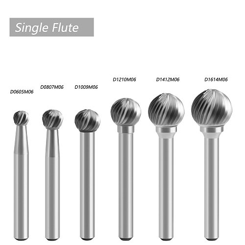 (Model D)Tungsten Carbide Burr Rotary File Shank Diameter 6mm Single/Double Cut for Die Grinder Drill Bits