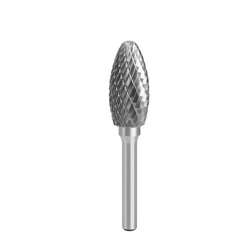 (Model H)Tungsten Carbide Burr Rotary File Shank Diameter 6mm Single/Double Cut for Die Grinder Drill Bits