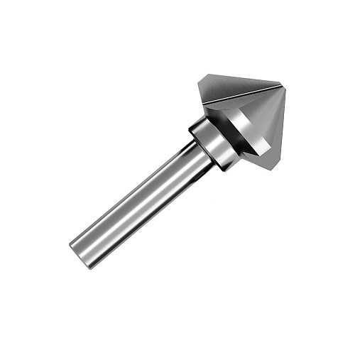 HSS 3 Flute 90 Degree Chamfering Tool Bit Chamfer Deburring Hole Countersink End Mill Cutter Bits for Metal