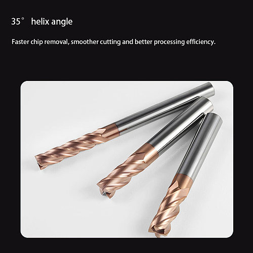 Solid Carbide (Tungsten Carbide + Cobalt), 4 Fulte 55 Degrees Hard Tungsten Steel Alloy Milling Cutter CNC Mill Bits for Steel - TISIN Coated