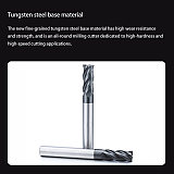 70 Degree Tungsten Steel Round Nose Knife 4 Edge Round Nose Milling Cutter Carbide Bull Nose R Knife Stainless Steel Titanium Alloy Special Tool